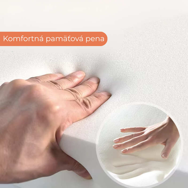 Výplň z pamäťovej peny – prispôsobenie tvaru pri stlačení